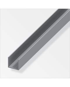 Alfer Quadrat-U PVC grau, 1 m