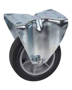 Doerner + Helmer Bockrolle TPE Schwarz/Grau/Verzinkt 100x30 mm Ø 100 mm