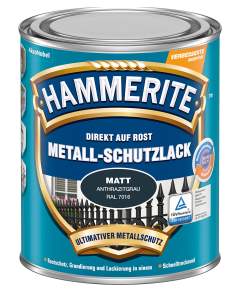 Hammerite Metall-Schutzlack Matt Anthrazit Anthrazit Matt 2.5 ml