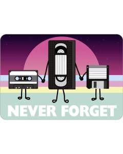 Puag Blechschild mit Kordel Never Forget Blech 16.5 x 11.5 cm