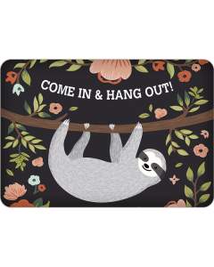 Puag Blechschild mit Kordel Faultier Come in & Hang out! Blech 16.5 x 11.5 cm