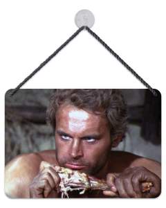 Puag Blechschild mit Kordel Terence Hill Hühnchen Blech 16.5 x 11.5 cm