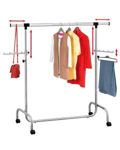 Tatkraft Kleiderständer Falcon Stahl verchromt Silber