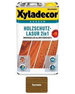 Xyladecor Holzschutz-Lasur 2 in 1 Kastanie Matt