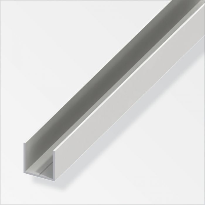 Alfer Profilé en U carré PVC Blanc 2500 mm 7,5x1 mm