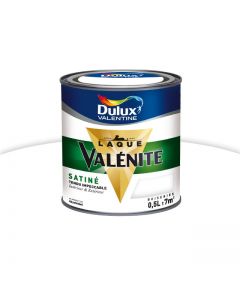 Dulux-Valentine Laque Valénite Satin weisses Weiss weisses Weiss 0.5 l