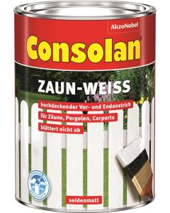 Consolan Zaunweiss Weiss Seidenmatt 2.5 l