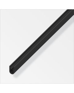 Alfer Kantenschutzprofil Kunststoff (Hart-PVC) Schwarz 2500x6.5x9.5 mm
