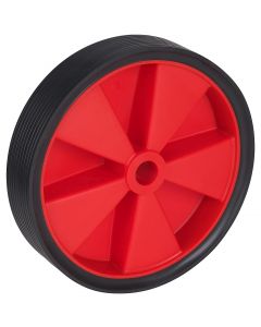 Dörner & Helmer Rad Mit roter Kunstofffelge PVC Schwarz / Rot 200x41 mm Ø 200 mm
