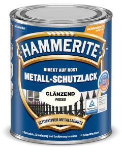 Hammerite Metall-Schutzlack Glänzend Weiss Schwarz Matt 2.5 ml