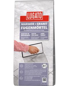 Lugato Marmor + Granit Fugenmörtel Granitgrau 5 kg 8x16x40 cm Granitgrau