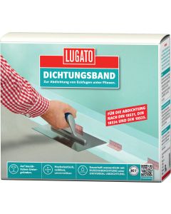 Lugato Dichtungsbänder Zweilagiges Polypropylenvlies mit Polyethyleneinlage. 20x14x20 cm Weiss