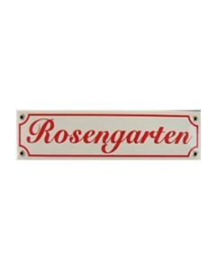 Münder Rosengarten 30 x 8 cm Email-Mini-Strassenschild
