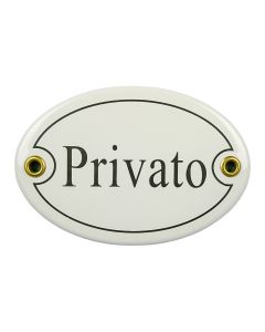 Münder Privato 10.5 x 7 cm Emailschild oval