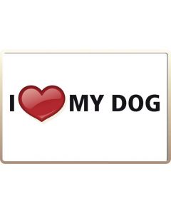 Puag Blechpostkarte I love my dog Blech 10 x 15 cm