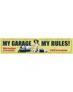 Puag Strassenschild My Garage my Rules! Blech 46 x 10 cm