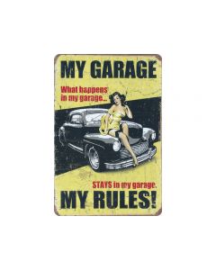 Puag Strassenschild My Garage my rules Blech 20 x 30 cm
