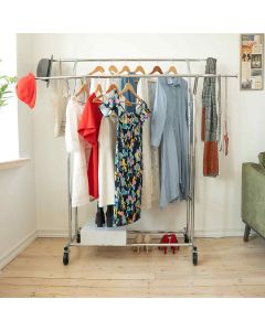 Tatkraft Kleiderständer Denver Stahl Chrom Silber 110 kg