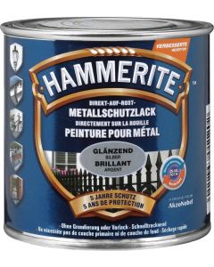 Hammerite Metall-Schutzlack Glänzend Silber Silber 250 ml