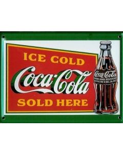 Puag Coca Cola Ice Cold 8 x 11 cm Miniaturschild inkl. Magnet
