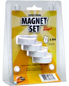 Magpaint Magnete rund ultra strong weiss