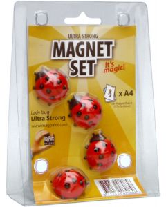 Magpaint Magnete Glückskäfer ultra strong rot