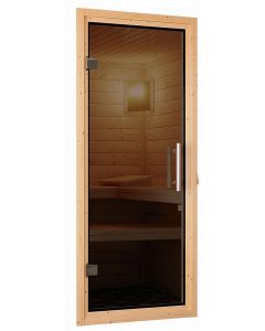 Karibu Porte du sauna Moderne Verre trempé de sécurité graphite