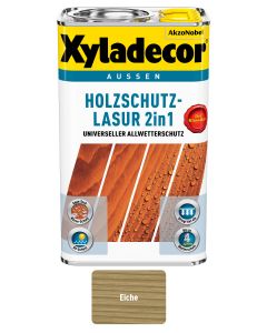 Xyladecor Holzschutz-Lasur 2 in 1 Eiche Matt