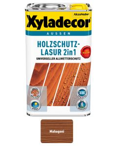 Xyladecor Holzschutz-Lasur 2 in 1 Mahagoni Matt