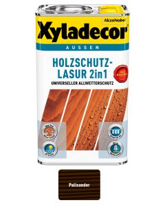 Xyladecor Holzschutz-Lasur 2 in 1 Palisander Matt