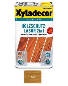 Xyladecor Holzschutz-Lasur 2 in 1 Teak Matt
